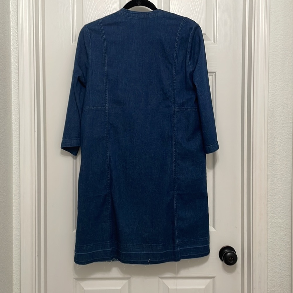 J. Jill, demin dress, 3/4 sleeve, medium petite - Picture 5 of 6